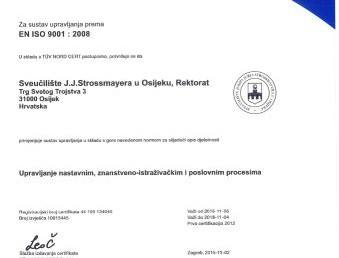 Recertifikacijski audit sustava upravljanja kvalitetom ISO 9001:2008