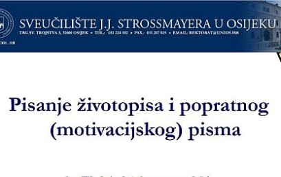 Radionica “Pisanje životopisa i popratnog (motivacijskog) pisma”