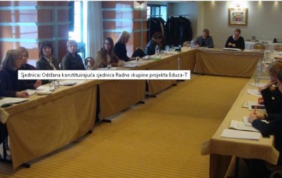 Održana konstituirajuća sjednica Radne skupine projekta Educa-T